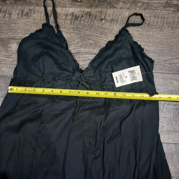 Lucky Brand Peasant Boho Beach Sundress Vneck Ruffled Lined Midi Size L NWT - Picture 7 of 14